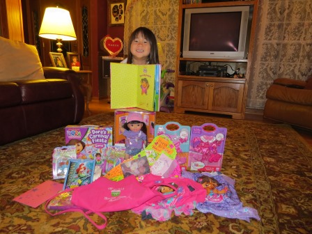 Karis and her presents